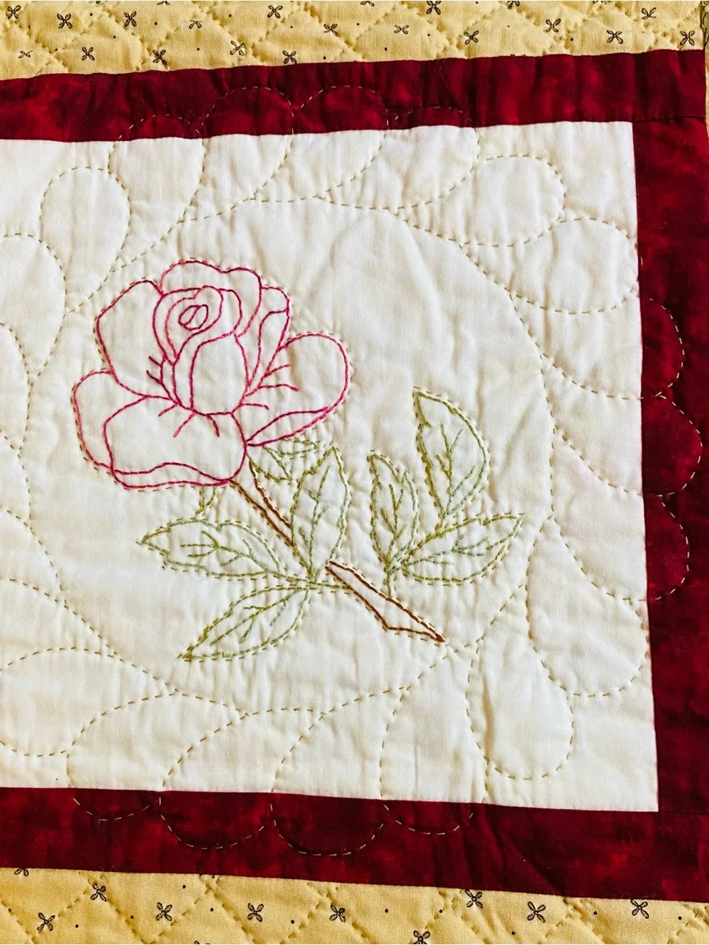 A Handmade Wall Hanging Quilt  37”x37”  All Cotton